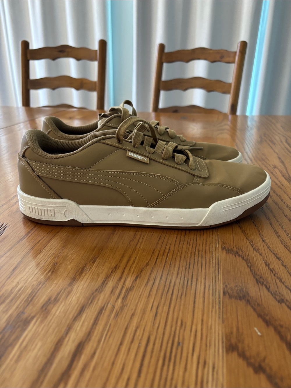 Puma Men's Olive/Tan Low-Top Sneakers